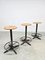Vintage French Industrial Bar Stools, 1960s, Set of 3, Image 1