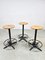 Vintage French Industrial Bar Stools, 1960s, Set of 3, Image 3
