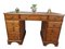 Antique Style Desk in Pine with Leather Top, 1980s 4