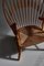 Sedia Peacock vintage in frassino e teak di Hans J. Wegner, Danimarca, anni '60, Immagine 17