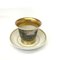 Goldene Vintage Teetasse mit Untertasse, 2er Set 2