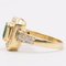 Vintage 18k Yellow Gold Ring with Emerald and Diamonds, 1980s, Image 5