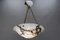 Lampada a sospensione Art Déco in ottone e alabastro nero, anni '20, Immagine 15