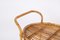 Mid-Century Italian Oval Bamboo and Rattan Serving Bar Cart Trolley, 1960s, Image 7