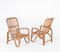 Mid-Century Italian Armchairs in Rattan and Wicker by Tito Agnoli, 1960s, Set of 2 2