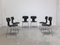 Hammer Chairs in Leather by Arne Jacobsen for Fritz Hansen, 1955, Set of 6 2