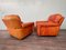 Vintage Italian Leather Armchairs, 1970s, Set of 2 2