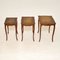 French Nesting Tables with Leather Top, 1920s, Set of 3, Image 7