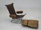Norwegian Armchair in Leather, Chrome Steel, Teak Wood & Canvas by Harald Relling for Westnofa, 1970s, Image 20