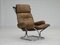 Fauteuil en Cuir, Acier au Chrome, Teck et Toile par Harald Relling pour Westnofa, Norvège, 1970s 1