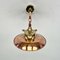 Japanese Cast Brass and Copper Wall Light, 1970s 5