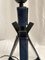 Dark Blue Leather-Covered Lamp by Jacques Adnet, 1950 6