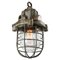 Vintage Industrial Gray Cast Iron Clear Glass Pendant by Industria Rotterdam, Image 3