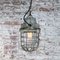 Vintage Industrial Gray Cast Iron Clear Glass Pendant by Industria Rotterdam 4