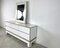 White Lacquered Credenza attributed to Alain Delon with Mirror, 1970s 5