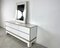 White Lacquered Credenza attributed to Alain Delon with Mirror, 1970s, Image 5