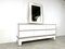 White Lacquered Credenza attributed to Alain Delon with Mirror, 1970s 8