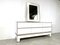 White Lacquered Credenza attributed to Alain Delon with Mirror, 1970s, Image 8