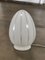 Lámpara de mesa de cristal de Murano blanco, años 60, Imagen 1