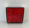 Italian Art Deco Cherry Red Chest of Drawers, 1950s 3