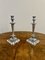 Antique Victorian Ornate Silver Plated Candleholders, 1880, Set of 3 3