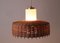 Mid-Century Doria Pendant Lamp in Opal Glass with Braided Rattan, 1960s 17