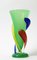 Jarrón con forma de remolino multicolor de cristal de Murano, años 80, Imagen 6