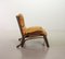 Canapé et Fauteuil Brutaliste Love Seat en Bois Courbé et Bambou avec Rembourrage en Cuir Caramel, 1960s, Set de 2 12