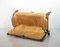 Brutalistisches Love Seat Sofa & Sessel aus Bugholz & Bambus mit karamellfarbenem Lederbezug, 1960er, 2er Set 7