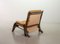 Divano brutalista e poltrona Love Seat in legno curvato e bambù con rivestimento in pelle caramello, anni '60, set di 2, Immagine 11