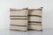 Turkish Handmade Wool Hemp Decorative Kilim Cushions, Set of 2 2