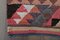 Vintage Turkish Oushak Wool Runner Rug in Orange, Pink & Purple, 1960s, Image 3