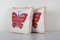 Uzbek Butterfly Wild Life Pictorial Suzani Pillow Covers, Set of 2, Image 2