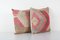 Pink Geometric Kilim Cushion Covers in Boho Anatolian Cushion Cover, Set of 2 3