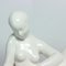 Vintage White Porcelain Statue of Reading Lady from Jihokera, 1960s, Image 9
