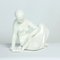 Vintage White Porcelain Statue of Reading Lady from Jihokera, 1960s 10