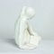 Vintage White Porcelain Statue of Reading Lady from Jihokera, 1960s 6