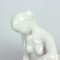 Vintage White Porcelain Statue of Reading Lady from Jihokera, 1960s 3