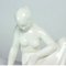 Vintage White Porcelain Statue of Reading Lady from Jihokera, 1960s 2