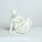 Statue Vintage en Porcelaine Blanche de Reading Lady de Jihokera, 1960s 1