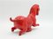 Rotes Keramik Pferd auf Sockel von Aldo Londi für Bitossi Raymor 5