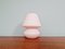 Lámpara Mushroom vintage de vidrio satinado rosa, años 80, Imagen 13