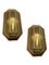 Wooden Brass Sconces, 1970s, Set of 2 1