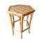Mesas apilables vintage de bambú y fibras naturales. Juego de 3, Imagen 4