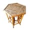 Mesas apilables vintage de bambú y fibras naturales. Juego de 3, Imagen 3