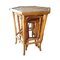 Tables Empilables Vintage en Bambou et Fibres Naturelles, Set de 3 1