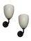 Black and White Opaline Glass Sconces, 1980s, Set of 2 1