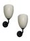 Black and White Opaline Glass Sconces, 1980s, Set of 2, Image 1