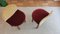 Small Vintage Italian Chairs in Velvet and Wood, Set of 2 6