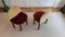 Small Vintage Italian Chairs in Velvet and Wood, Set of 2 4
